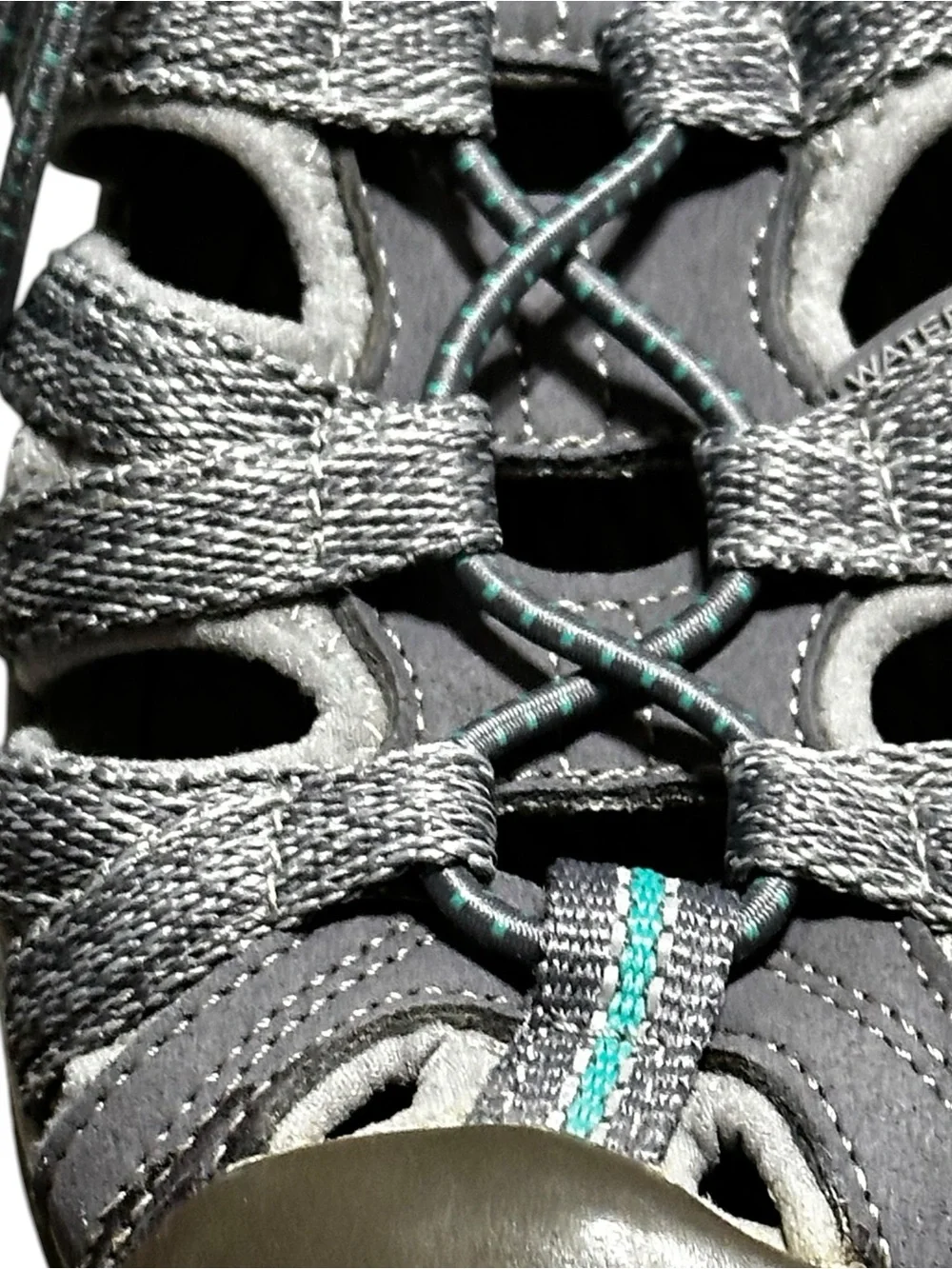 Keen Whisper Closed Toe Hiking Sport Waterproof Grey & Peacock Green Sandals